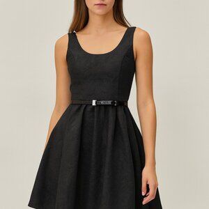 Princess Vera Wang Fit & Flare Embossed Shimmery Dress with Belt Size 0 -  EUC